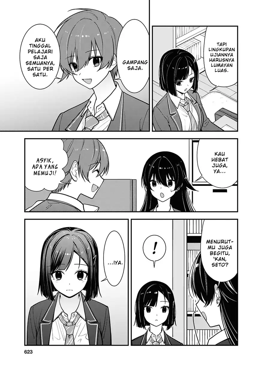 Tonari no Seki no Yankee Shimizu-san ga Kami o Kuroku Sometekita Chapter 19 Gambar 15